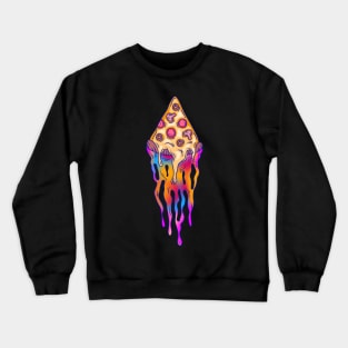 The Melting pizza rainbow Crewneck Sweatshirt